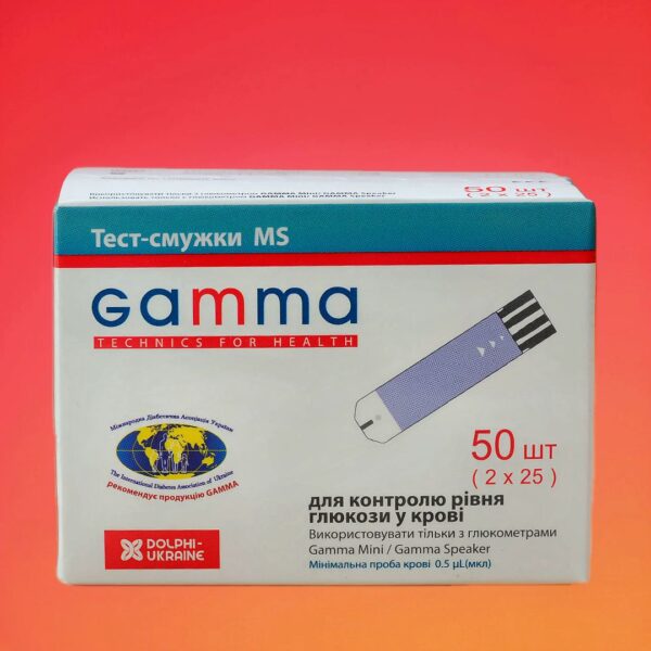 Тест смужки Gamma DM 50 шт - рис1 - Диабет-Техника
