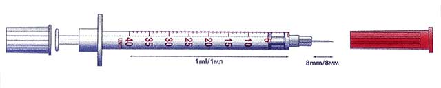 Шприцы Инсулиновые BD Micro Fine Plus U-40 1,0 мл - 100 шт - рис4 - Диабет-Техника