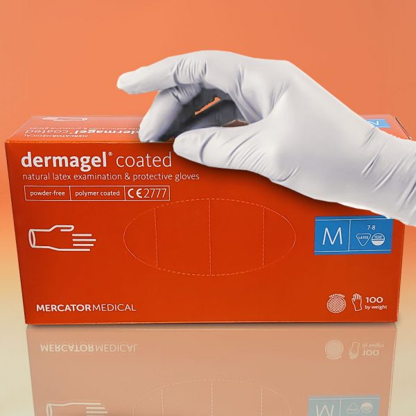 Латексные Перчатки Dermagel Coated Размер M - 100 шт - рис1 - Диабет-Техника