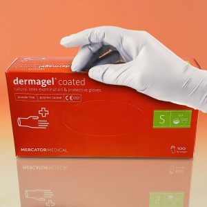 Латексні рукавички Dermagel Coated Розмір S - 100 шт - рис1 - Диабет-Техника