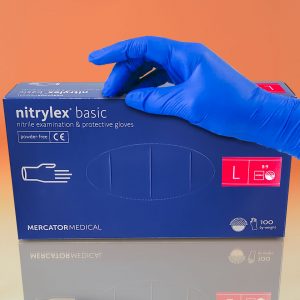 Перчатки Нитриловые Nitrylex Basic Размер L - 100 шт - рис1 - Диабет-Техника