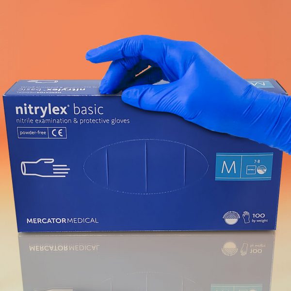Рукавички Нітрилові Nitrylex Basic Розмір M - 100 шт - рис1 - Диабет-Техника