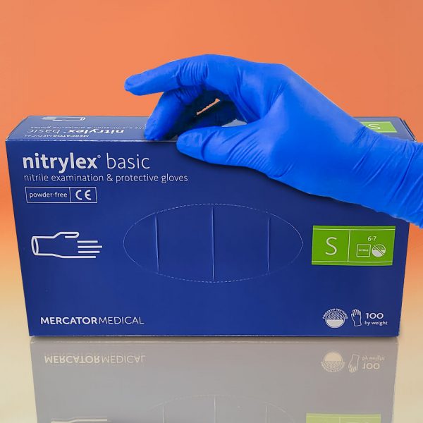 Рукавички Нітрилові Nitrylex Basic Розмір S - 100 шт - рис1 - Диабет-Техника