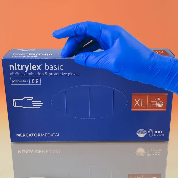 Рукавички Нітрилові Nitrylex Basic Розмір XL - 100 шт - рис1 - Диабет-Техника