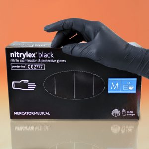 Чорні Нітрилові Рукавички Nitrylex Black Розмір M - 100 шт - рис1 - Диабет-Техника