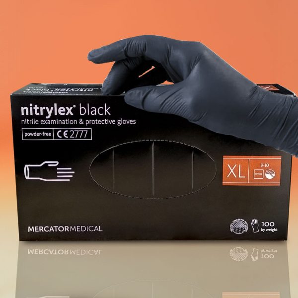 Черные Нитриловые Перчатки Nitrylex Black Размер XL - 100 шт - рис1 - Диабет-Техника