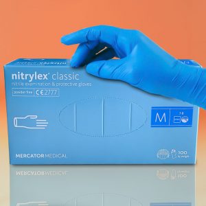 Рукавички Нітрилові Nitrylex Classic Розмір M - 100 шт - рис1 - Диабет-Техника