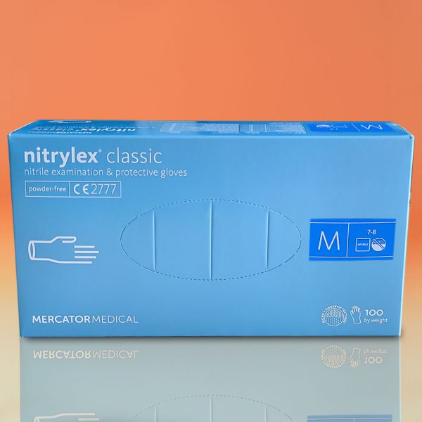 Рукавички Нітрилові Nitrylex Classic Розмір M - 100 шт - рис2 - Диабет-Техника