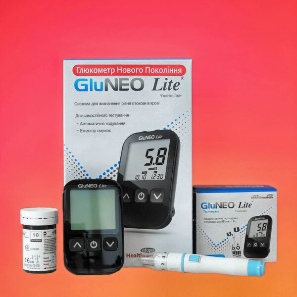 Глюкометр ГлюНео Лайт + 50 тест смужок - рис2 - Діабет-Техніка