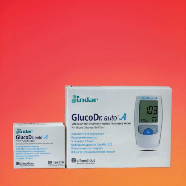 Глюкометр GlucoDr auto А та 50 тест-смужок - рис1 - Діабет-Техніка