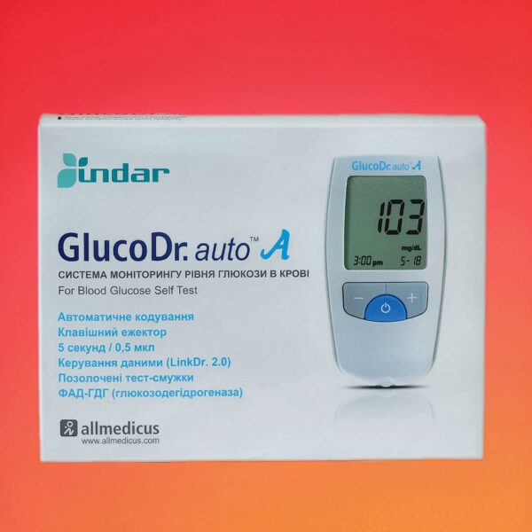 Глюкометр GlucoDr auto А та 50 тест-смужок - рис3 - Діабет-Техніка