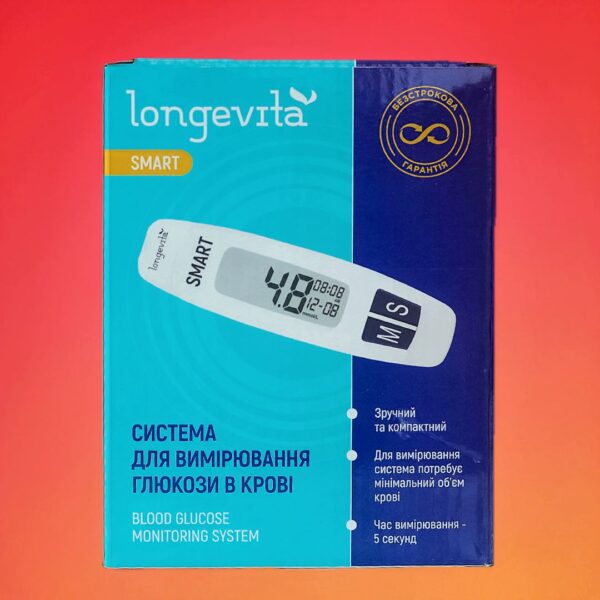 Глюкометр Longevita Smart и 1 упаковка тест-полосок 50 шт - рис4 - Диабет-Техника