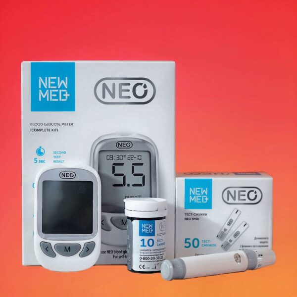 Глюкометр Neo New Med + Подарунок - 50 тест смужок - рис2 - Діабет-Техніка