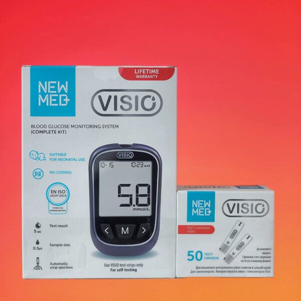 Глюкометр New Med Visio + Подарок - 50 тест полосок - рис1 - Диабет-Техника