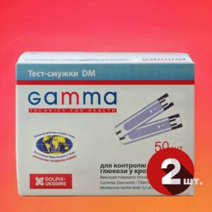 Тест полоски Gamma DM 100 шт - рис1 - Диабет-Техника