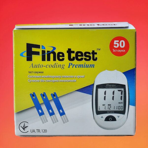 Тест смужки Finetest Auto-coding Premium 50 шт - рис1 - Діабет-Техніка